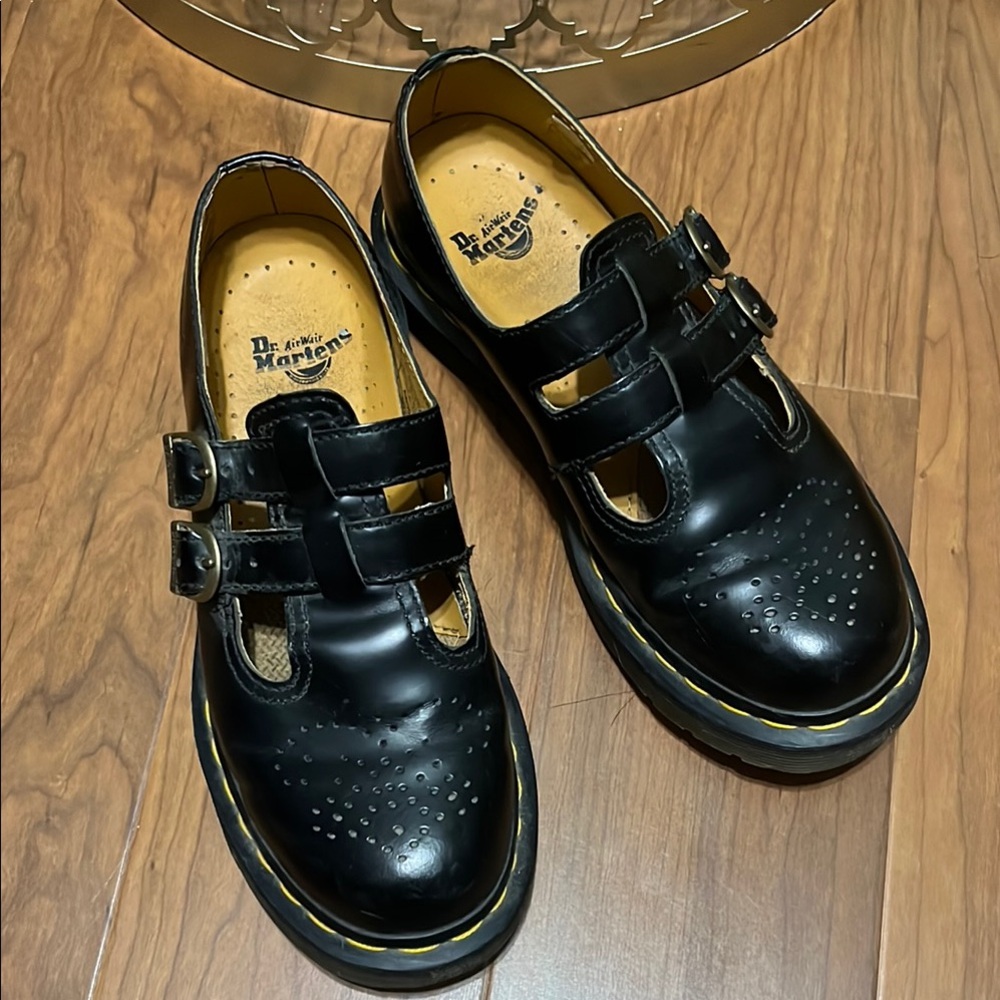 Dr. Martens Smooth Leather Black Mary Jane Shoes